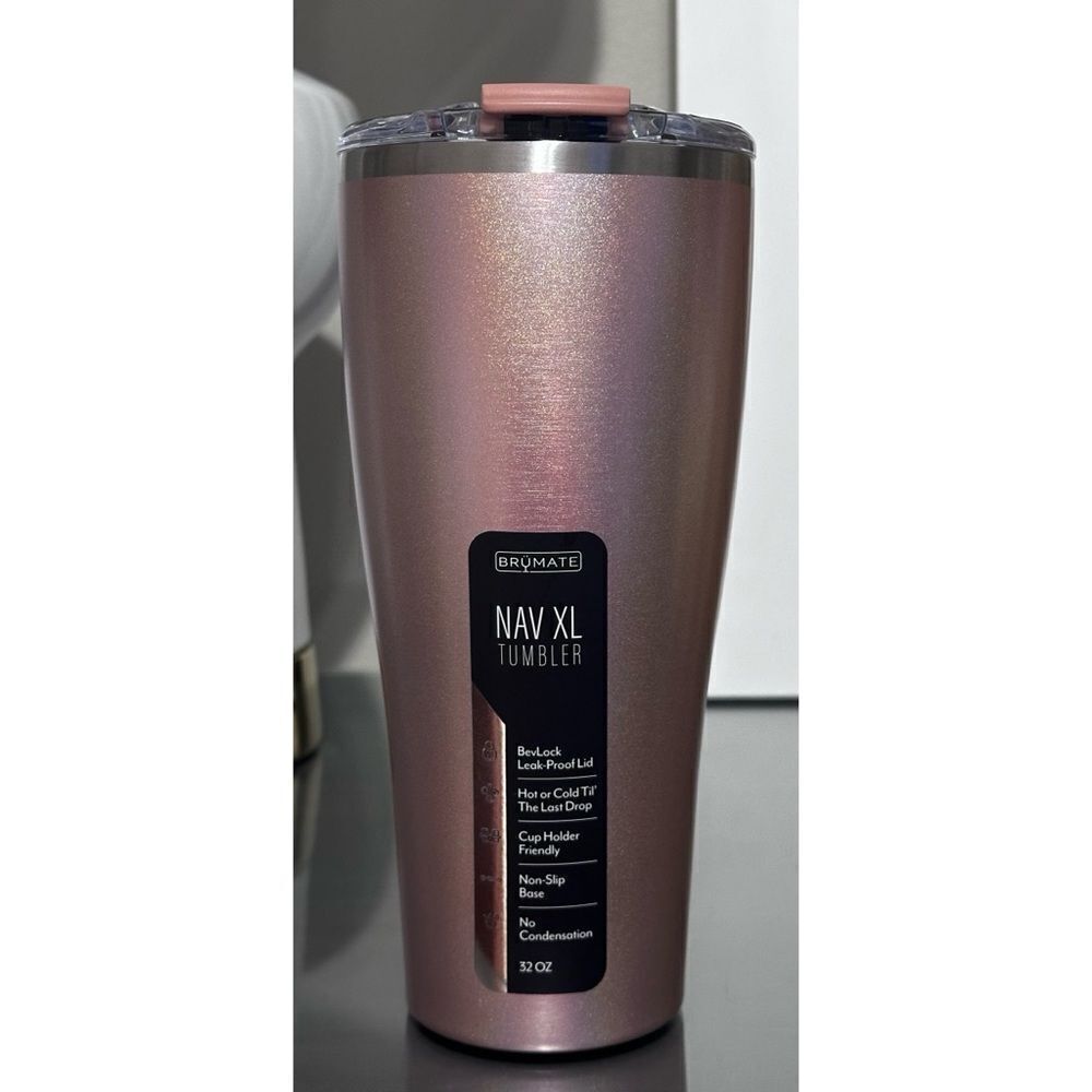 BruMate NAV XL 32oz,‎ GLITTER ROSE GOLD